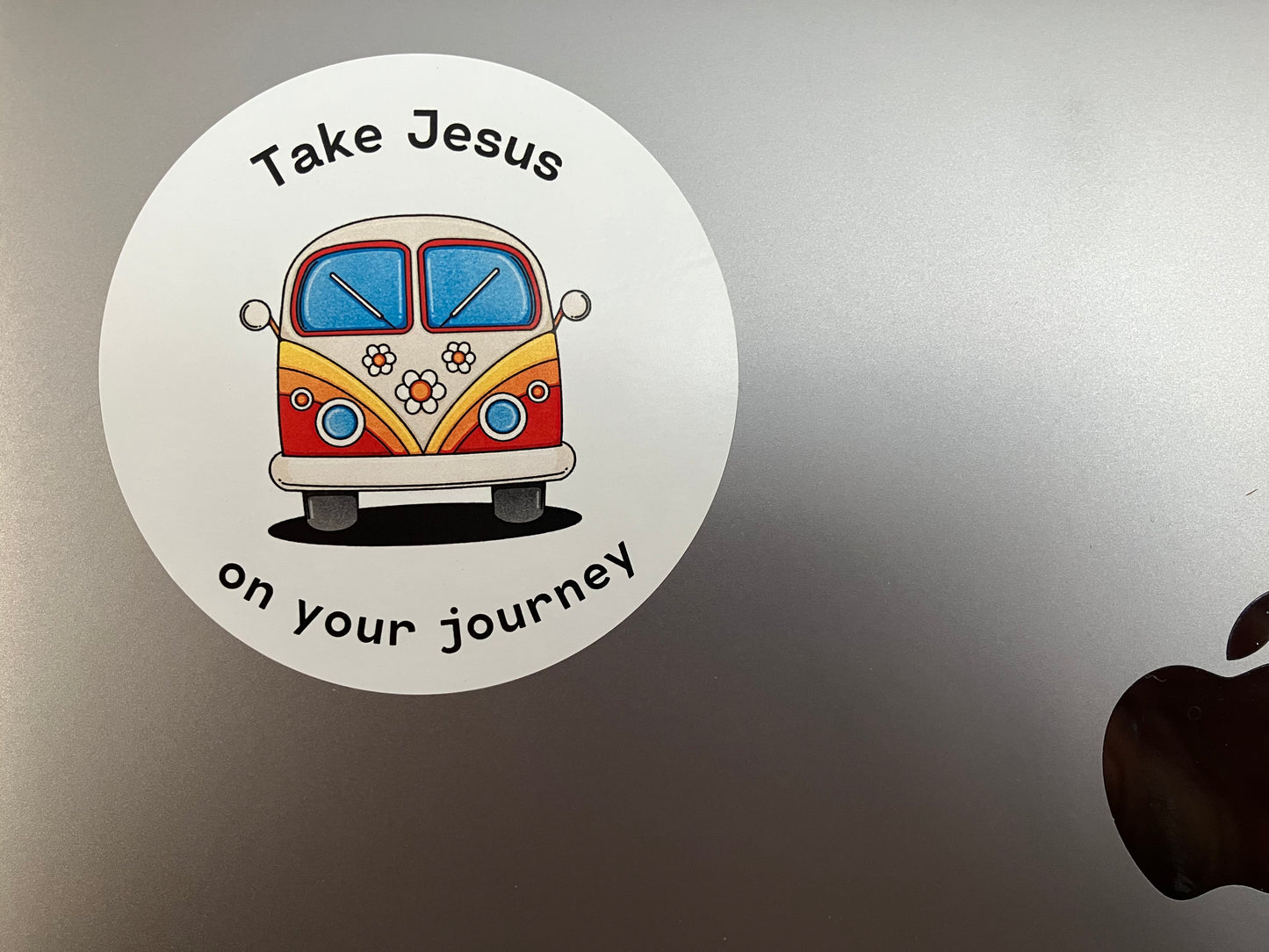 Take Jesus on Your Journey Round Sticker