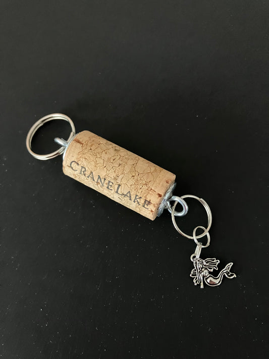 Wine Cork Key Chain w/Mermaid