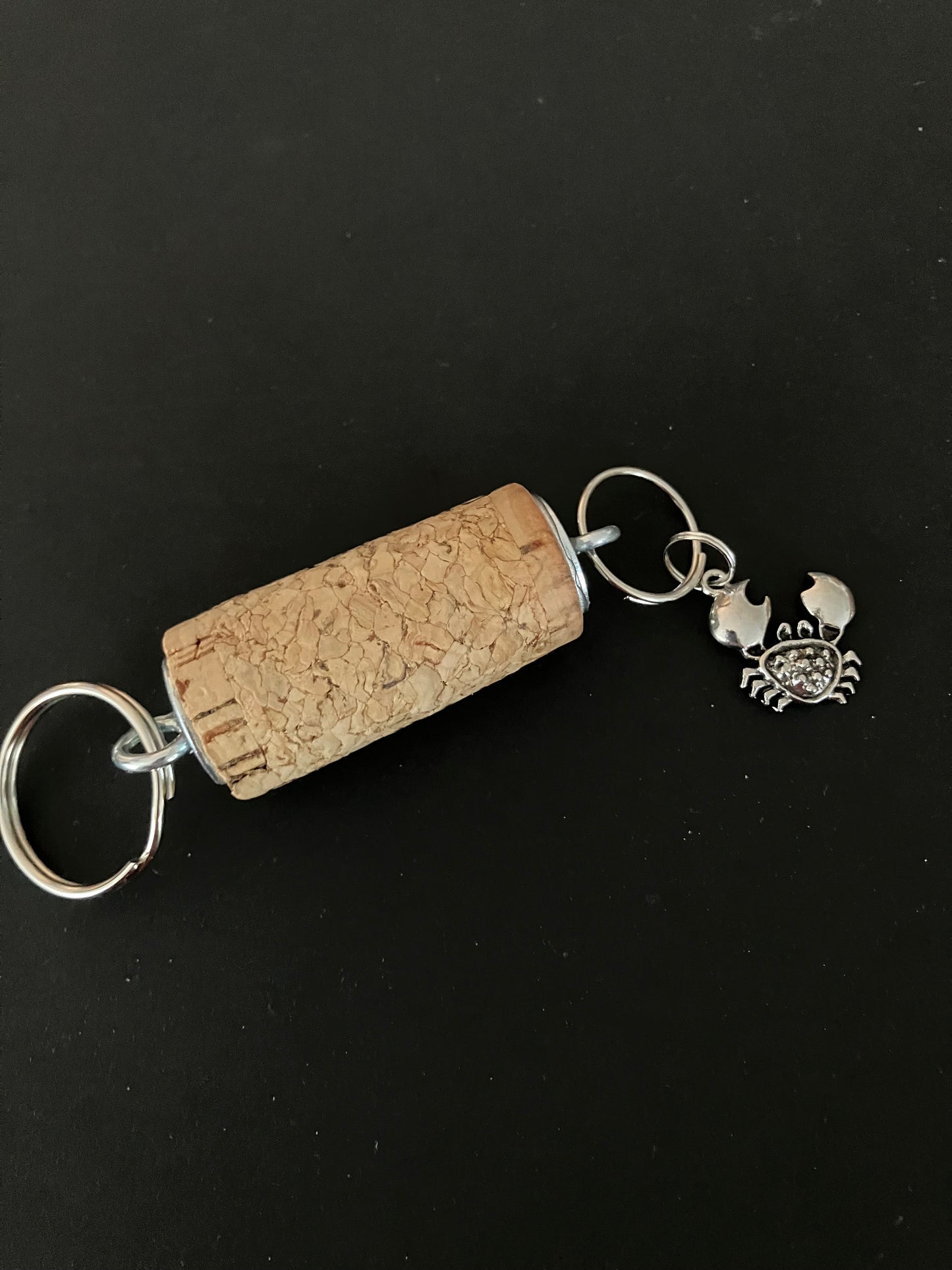 Cork Key Chain w/Crab Charm